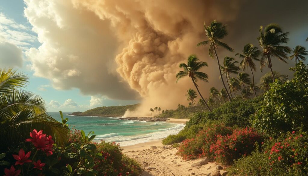 découvrez la guadeloupe autrement à travers le phénomène des voiles de sable qui l'assiègent. plongez dans cette aventure fascinante où le paysage tropical se transforme sous l'influence des tempêtes de poussière, révélant des défis environnementaux et des enjeux locaux inédits.