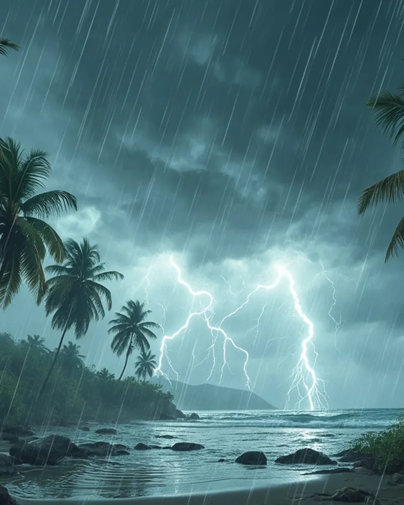 Alerte météo en Guadeloupe : l'onde tropicale n°24 apporte de fortes pluies et des orages