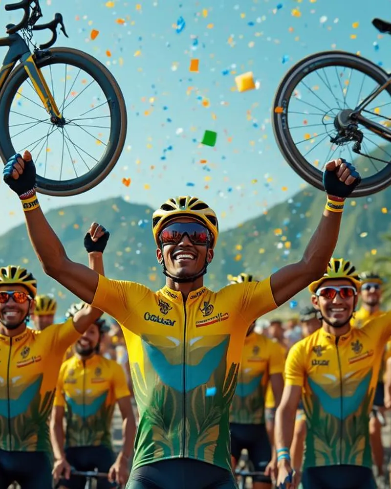 Damien Urcel et l'équipe cycliste de Guadeloupe célébrés en véritables héros
