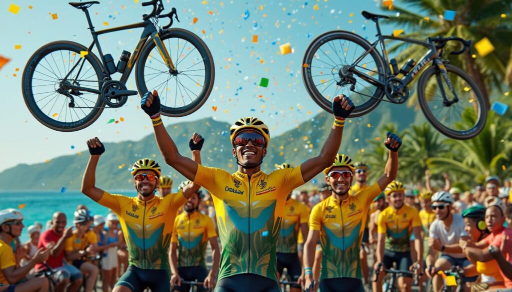 découvrez comment damien urcel et l'équipe cycliste de guadeloupe ont été célébrés en véritables héros pour leurs performances exceptionnelles. revivez les moments forts de cette célébration qui met en lumière l'engagement et le talent de ces athlètes passionnés.