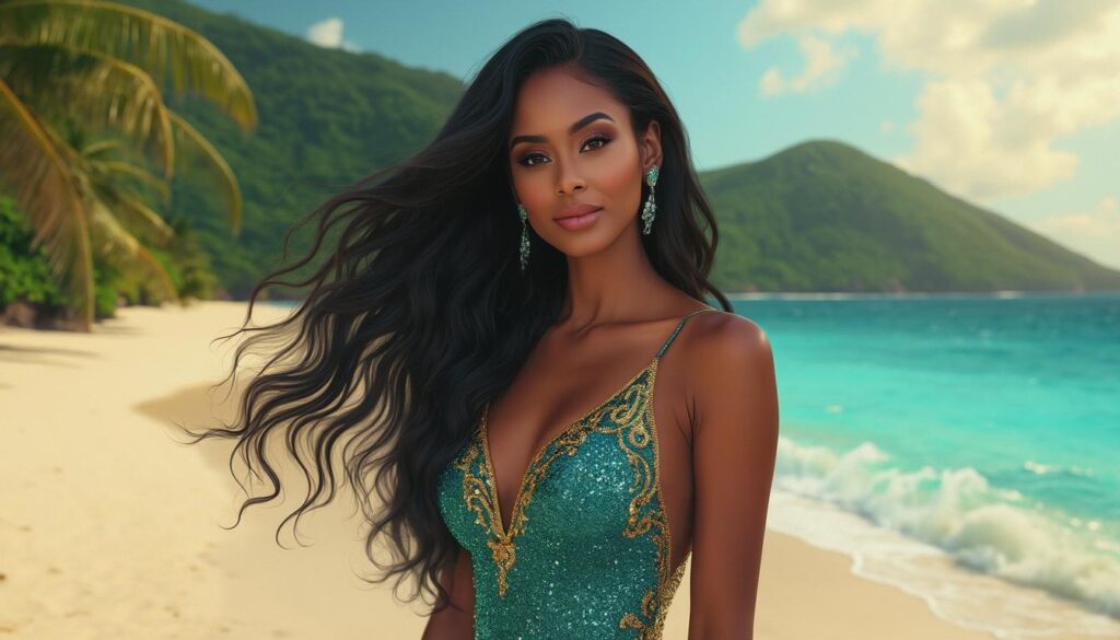 découvrez ophély mezino, la talentueuse ambassadrice de la guadeloupe, qui représentera fièrement son île au prestigieux concours miss univers 2025. suivez son parcours inspirant et son engagement pour la beauté et la culture guadeloupéenne.